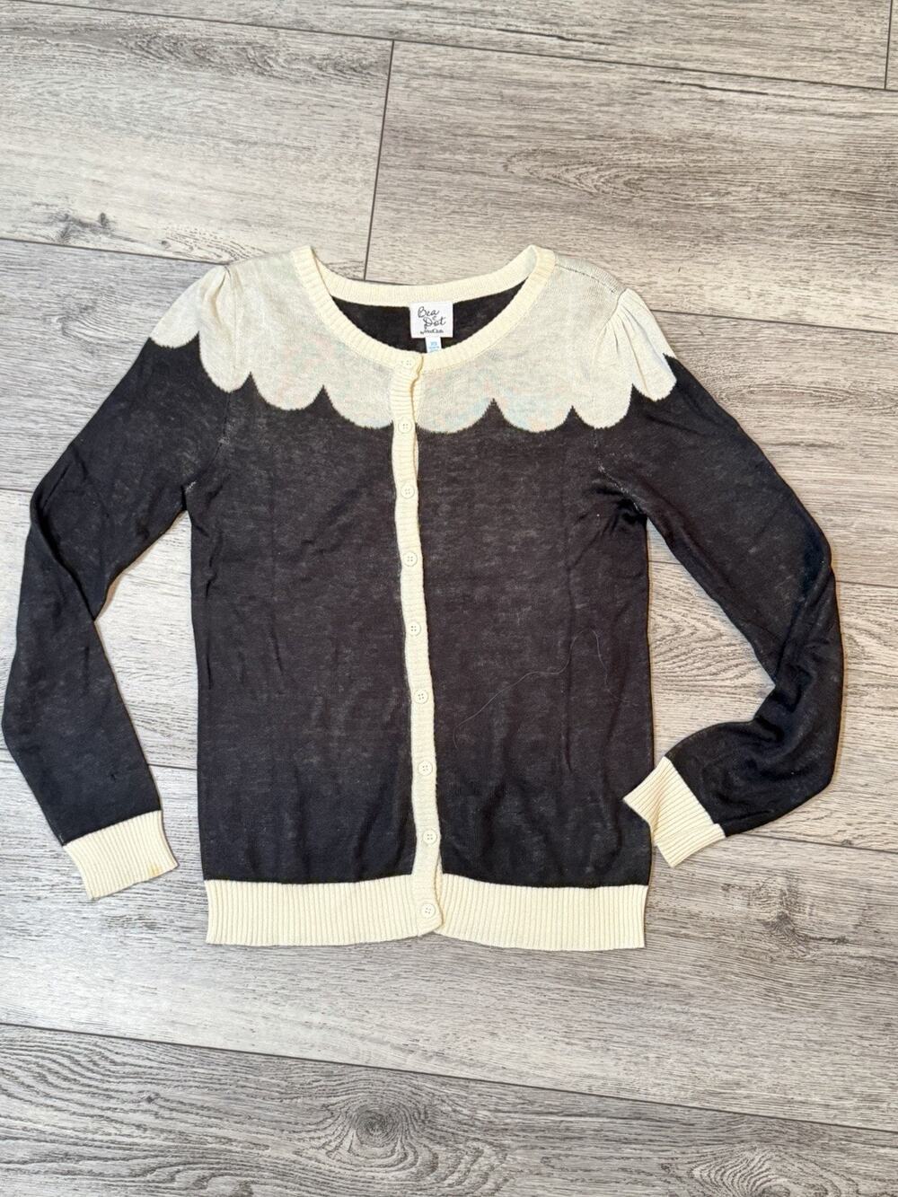 Bea & Dot Mod Cloth Sweater Size XS Cardigan Lightweight Retro 70s Boho Black